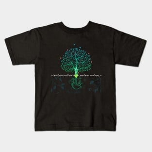 Nature Tree of Life Acoustic Guitar Kids T-Shirt